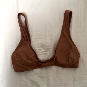 AERIE scoop Bikini top, brown